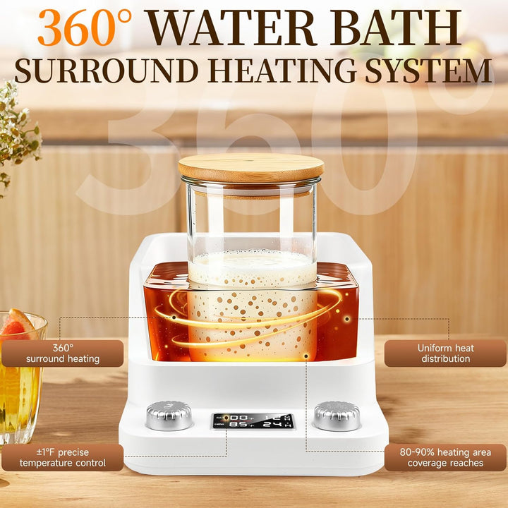 Sauerteig Starter Wärmer, 21°C-40°C Wärmeplatte Sauerteig 1°F Präzise Thermostat, Wärmematte mit 24-