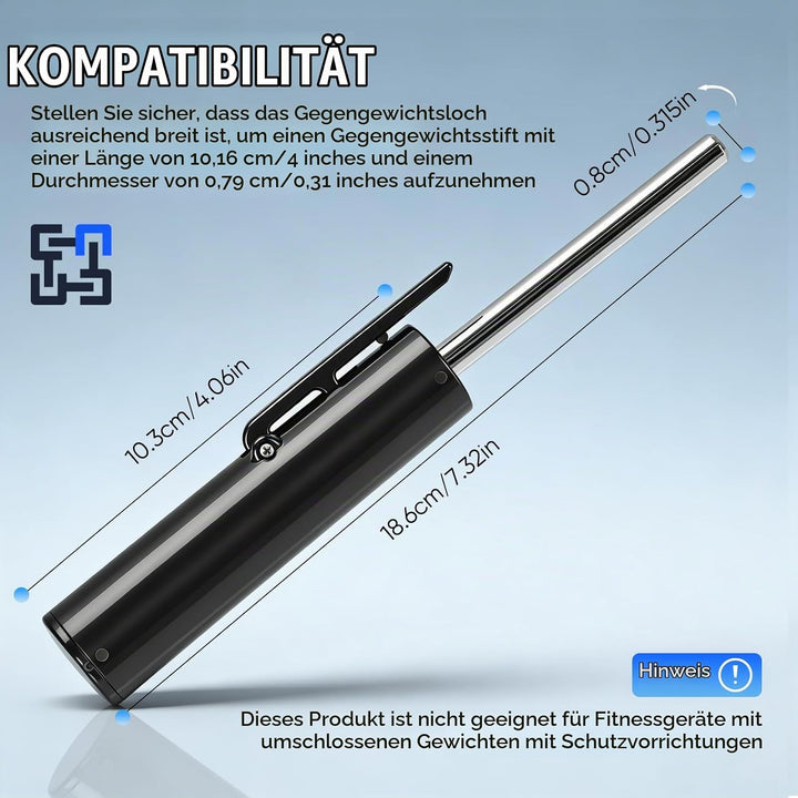 Gym Pin für Zusatzgewicht, 2 Stück Gewichtsstapelstift Ersatz Drop Set Stifte für Fitnessstudio Load