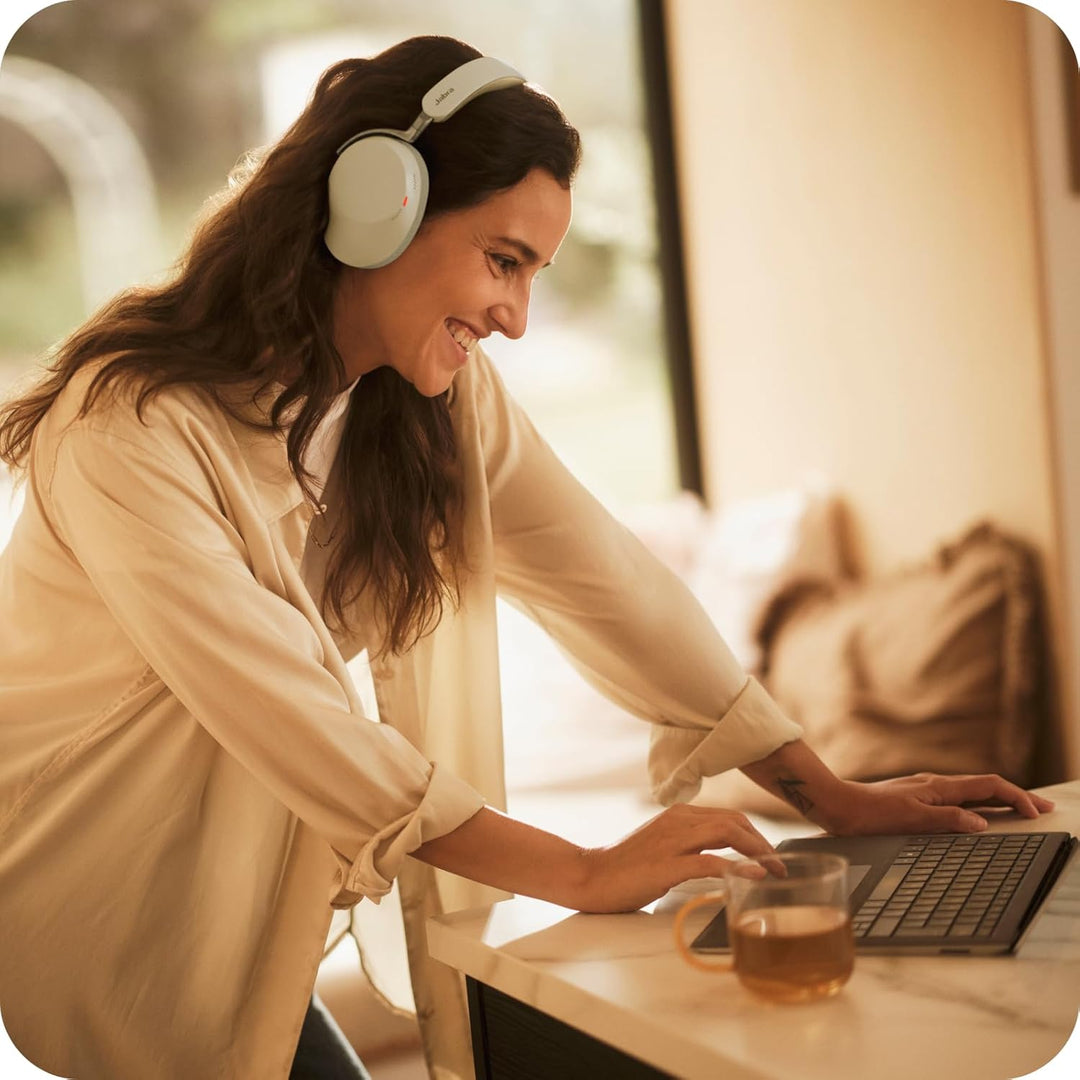 Jabra Evolve3 85 Over-Ear Bluetooth Headset kabellos mit Mikrofon für Büro, USB-C, KI-Sprachanruf, A