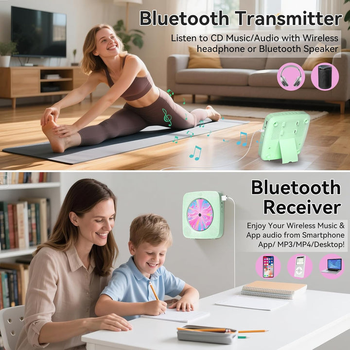 Radio mit CD Player Kinder: Kegaudio Tragbarer CD Players Tragbar mit Bluetooth Lautsprecher Frontan