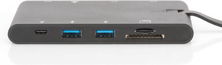 DIGITUS USB-C Travel Docking Station – 9 Ports – 1x HDMI, 1x VGA (4K@30Hz) – 2x USB 3.0 / USB 2.0, 2