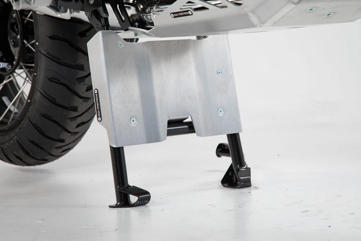 SW-Motech Motorschutz-Verlängerung am Hauptständer - Silbern. BMW R1200GS (12-), R1250GS (18-).