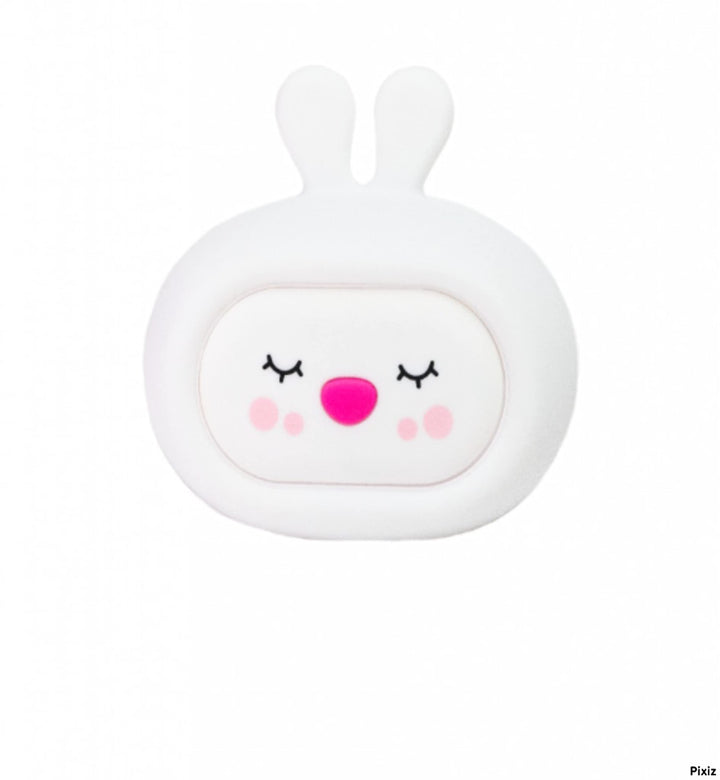 InnoGIO GIOsleepy Bunny, Nachtlicht Hase mit Musik für Kinder aus Weichem Silikon, mit 8 Farben &amp; Me