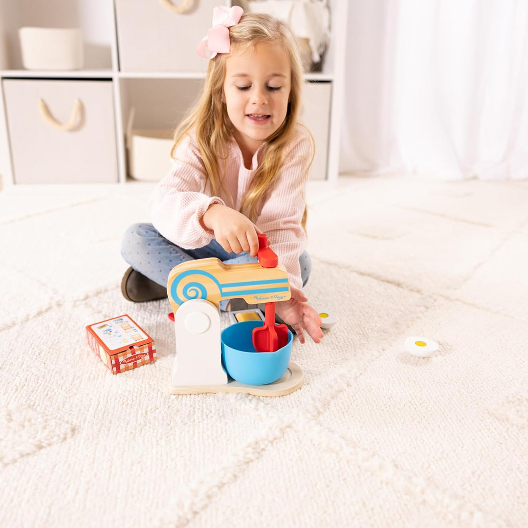 Melissa & Doug Kuchenmixer-Set aus Holz Mit nummeriertem Rad | Rollenspiel Spielzeug | Essen für Kin