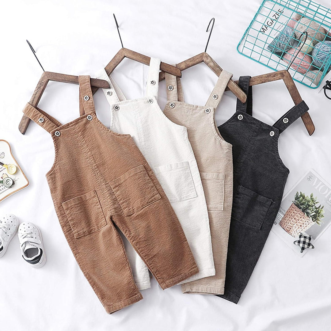 Camilife Baby Kleinkind Kinder Jungen Mädchen Kordsamt Latzhose Overall Kord Hose mit Hosenträger fü