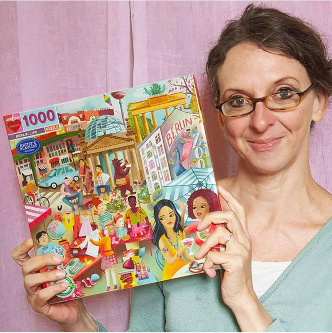 eeBoo PZTBRL Life Puzzle mit 1000 Teilen aus recyceltem Karton für Erwachsene, durch die Stadt Berli