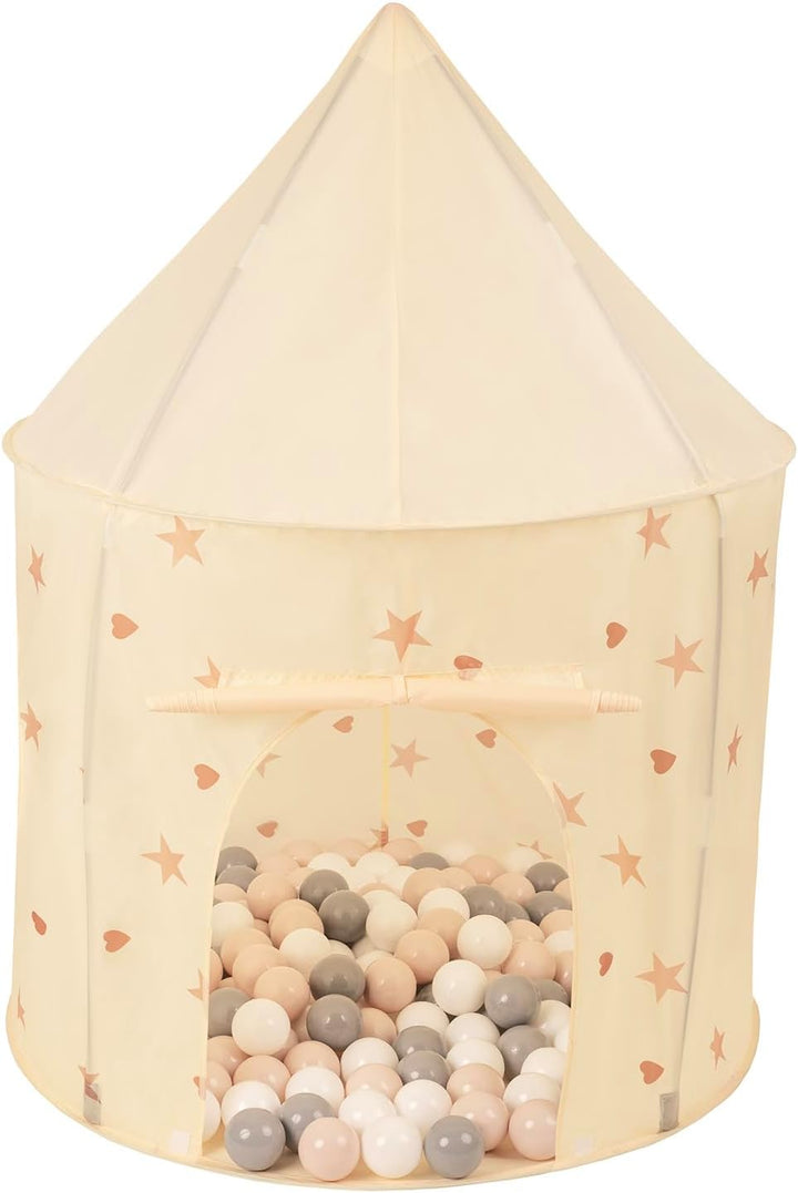 Spielzelt Für Kinder Mit 400 Bälle Pavillon Kinderzelt Indoor Outdoor Spielhaus 400 Bälle Hellbeige: