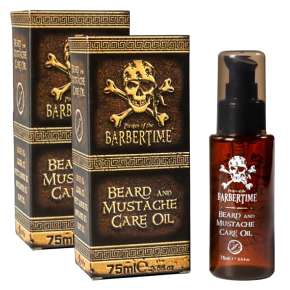 Bart & Schnurrbart Öl 75ml | Bartpflege mit Argan-, Jojoba-, Mandel-, Oliven- & Sonnenblumenöl | Wei