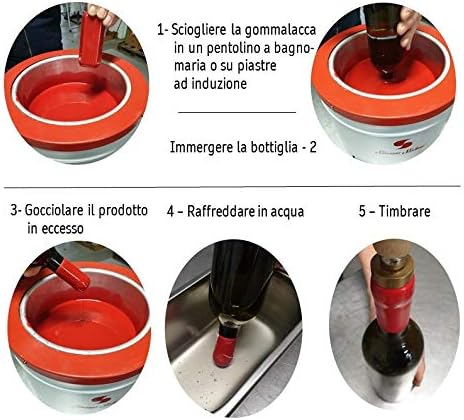 Packung Schellack Grau 500 gr. oder weiches Siegelwachs zum Versiegeln von Flaschen Wein, Bier, Grap