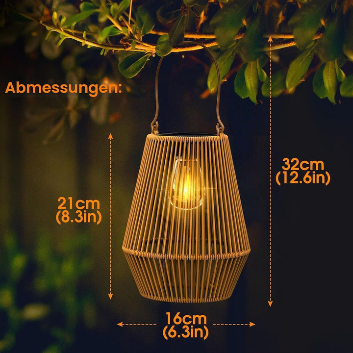 KagoLing Solar Laternen für Aussen, 4 Stücke Solarlampen für Draussen im Böhmischen Stil mit LED-Glü