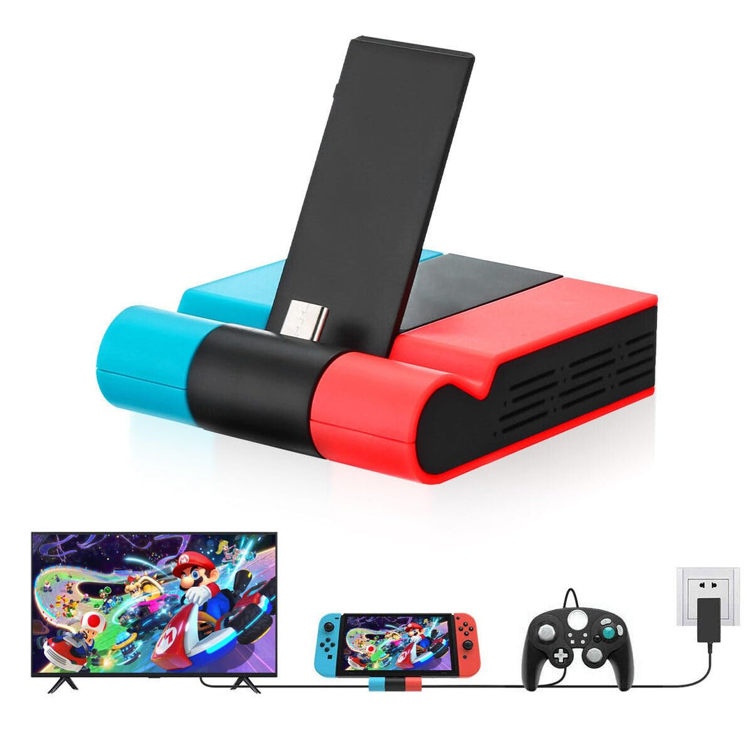 Switch TV Dock,Docking Station für Nintendo Switch/Switch OLED, Faltbare Typ C zu HDMI Adapter Switc