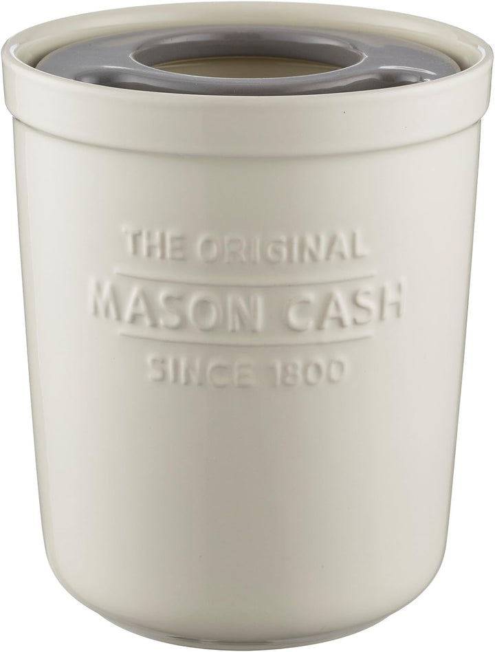 Mason Cash Innovative Küchenhelfer Topf und Untersetzer, Keramik, aus/weiss, 16 x 16 x 20 cm Utensil