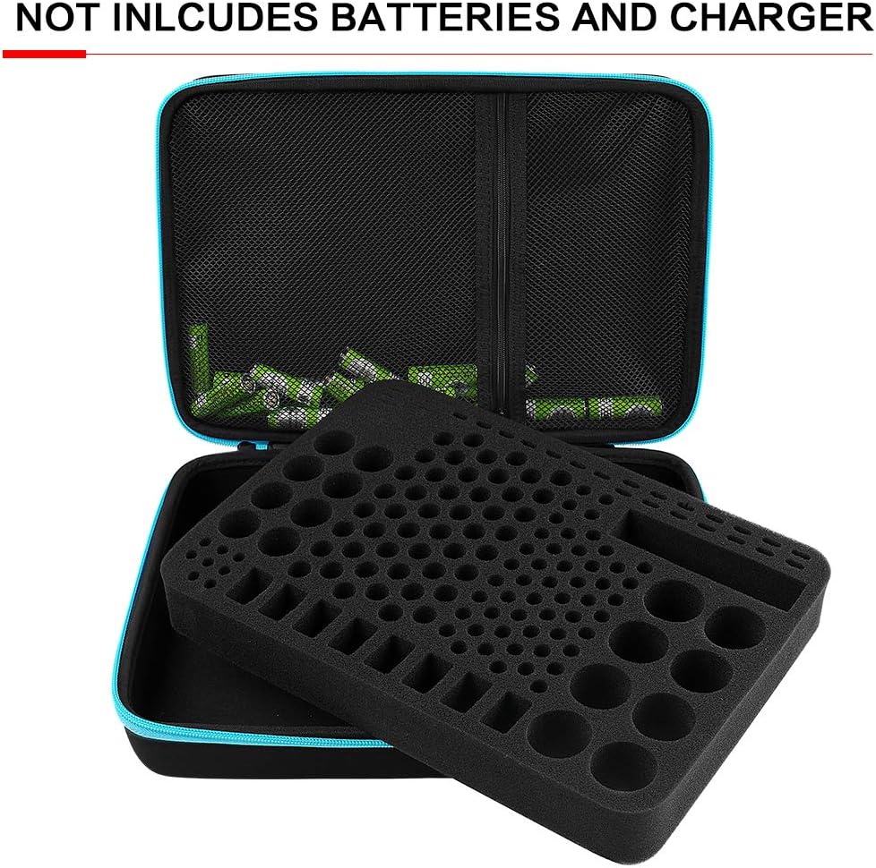 Batteriebox Tragetasche Aufbewahrungsbox für Batterieorganisator mit Batterietester (BT168), Tasche
