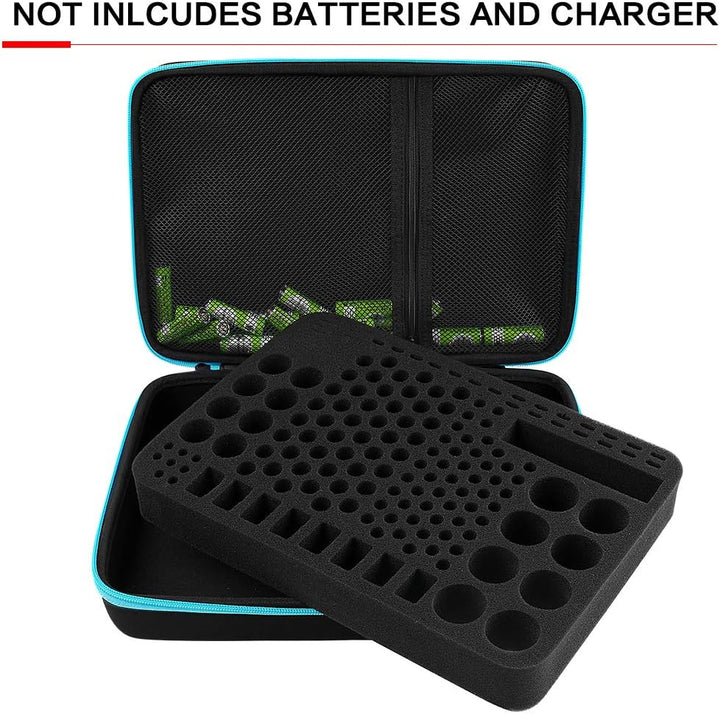 Batteriebox Tragetasche Aufbewahrungsbox für Batterieorganisator mit Batterietester (BT168), Tasche