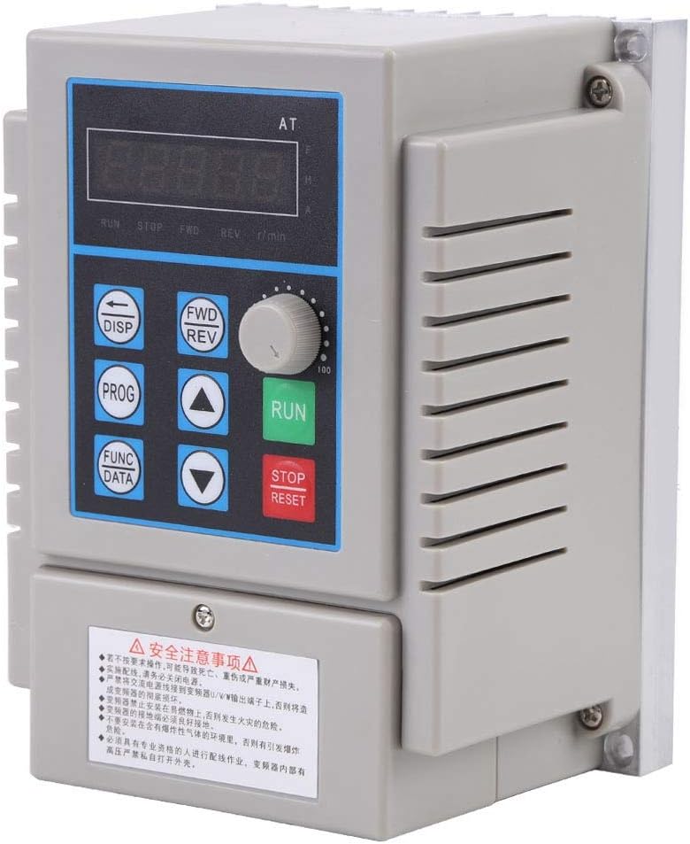 Frequenzumrichter Professioneller VFD AC 220V 0.75kW Frequenzumrichter Inverter Drehzahlregler 0.75k