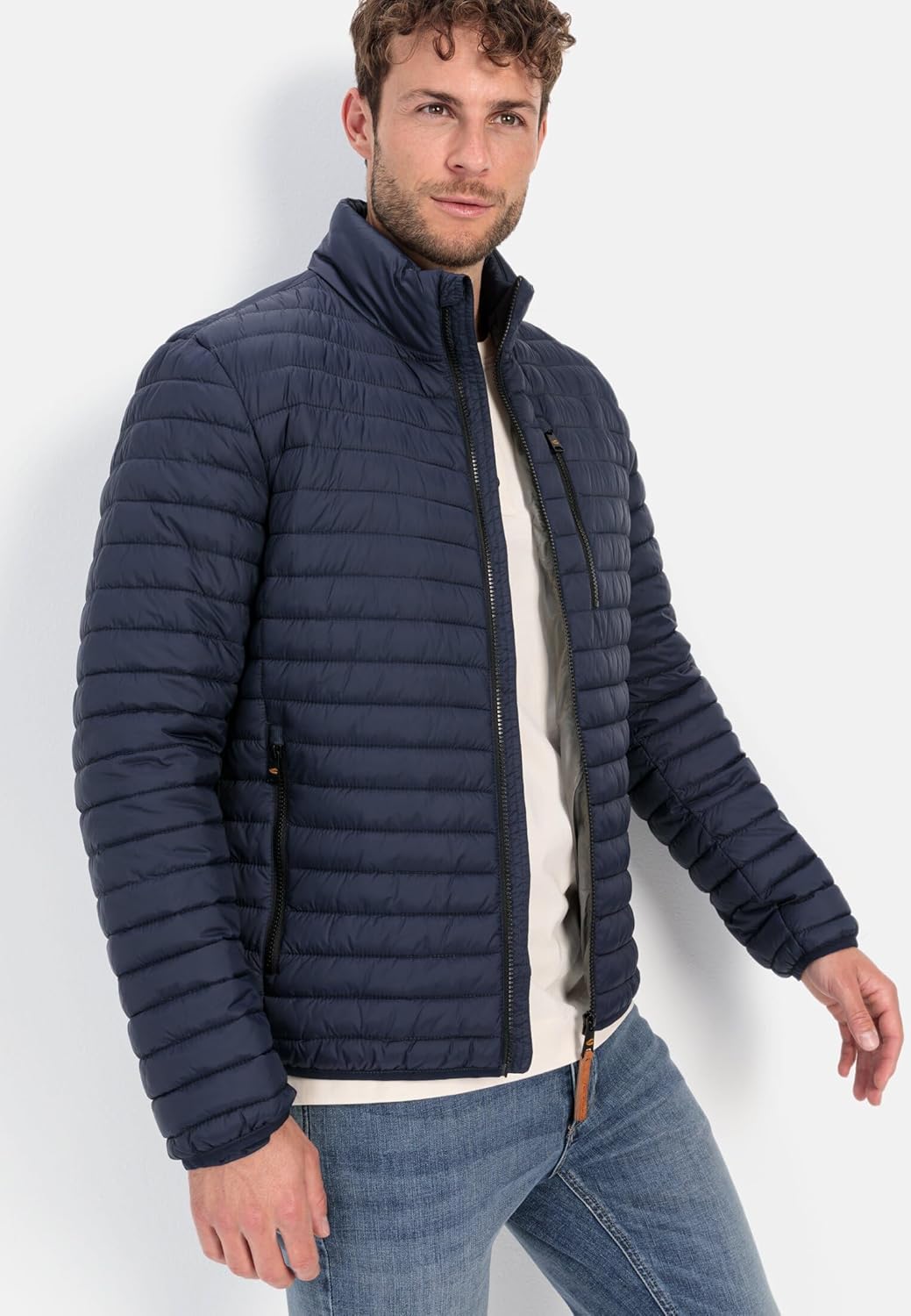 camel active Herren Steppjacke aus recyceltem Polyamid 25 Nachtblau, 25 Nachtblau