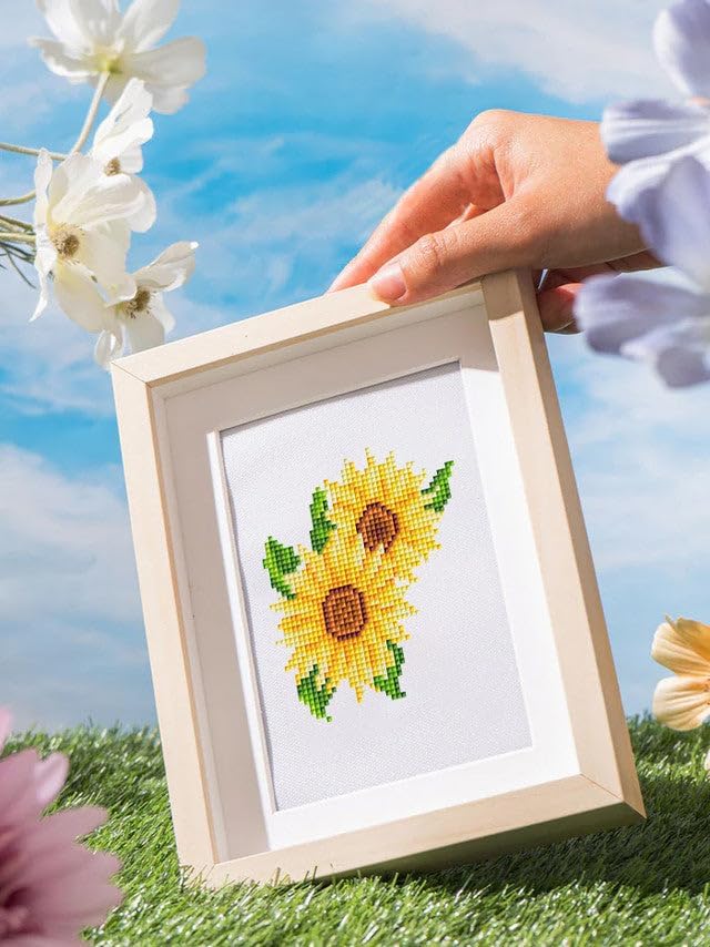 Figured'Art Mini Serie Diamond Painting Erwachsene - Blumen - Premium-Box mit 12 Stück 15x18 cm 5D B