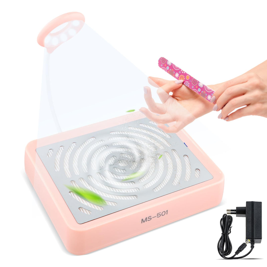 Professioneller Nagelstaubsauger mit USB-Licht, leistungsstark und leise, Staubsammler für Maniküre
