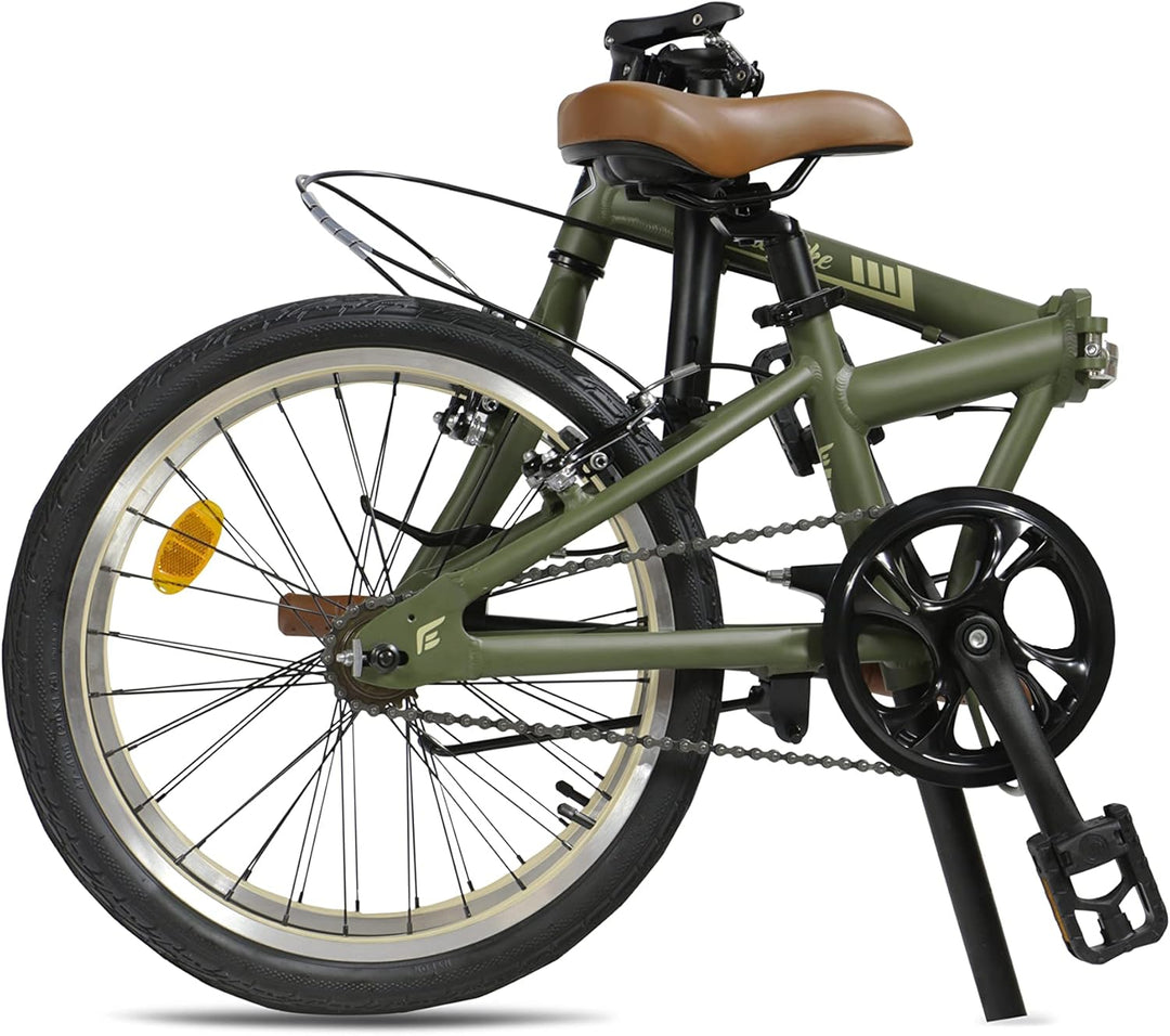 FabricBike Klappfahrrad, Alu-Rahmen, Single Speed, klapprad 20 Zoll, Folding, klapp Fahrrad, Klappra