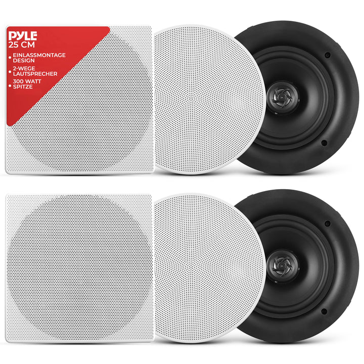 Pyle Home pdic106 25,4 cm Decken-Lautsprecher, Schwarz