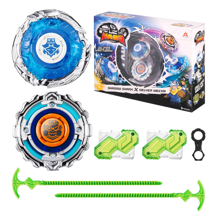 INFINITY NADO Kreisel Serie Split, Metallische Battle Tops Kreisel mit Launcher, Kinderspielzeug Jun