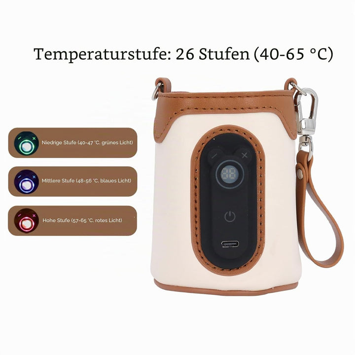 Flaschenwärmer Hülle, Babyflaschenwärmer Tasche, USB Betrieben 26 Gänge Temperatureinstellbarer Trag