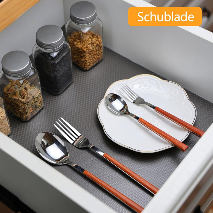 wohomuke Schubladenmatte 50x600cm küche Matte für schubladen schubladeneinlage zuschneidbar Eva Kühl