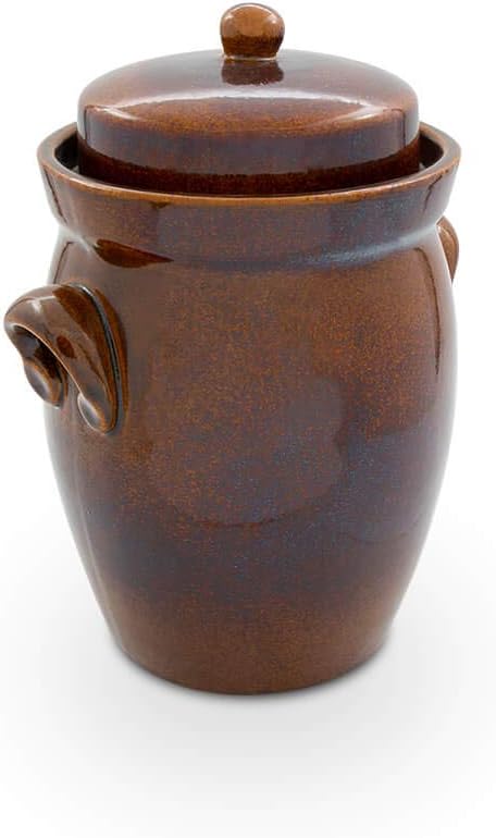 Original K&K Gärtopf 5,0 Liter - Form II - inkl. Beschwerungsstein und Deckel