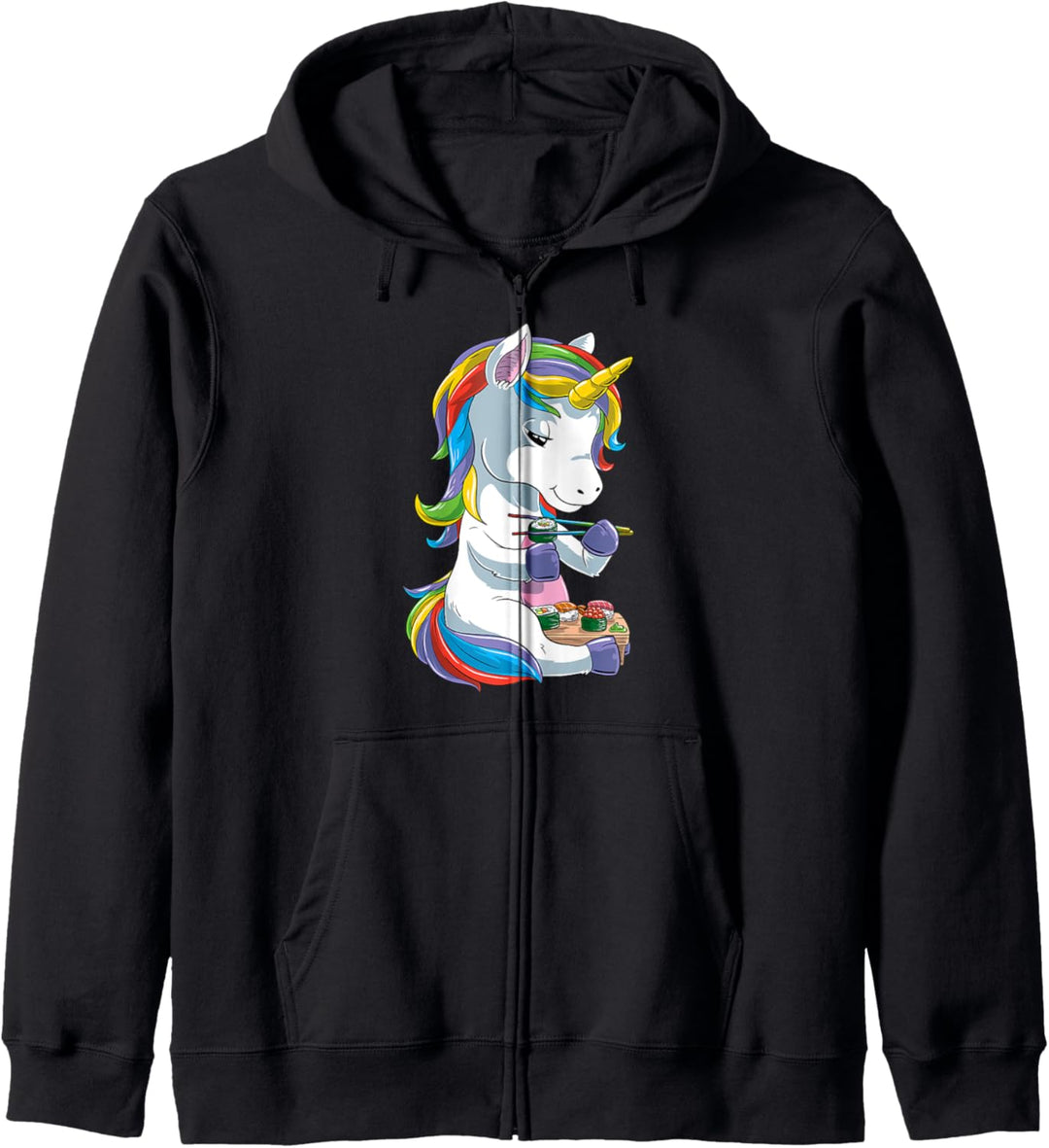 Süsses Einhorn Sushi Enthusiastin Kapuzenjacke