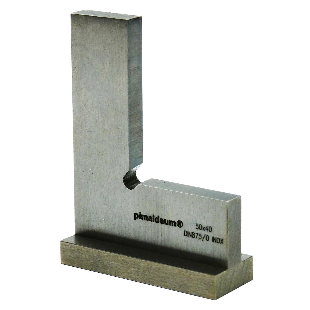 PIMALDAUM® Anschlagwinkel, 90°-Flachwinkel mit Anschlag, Schenkel 50 * 40 mm, gem. DIN 875/0, Edelst