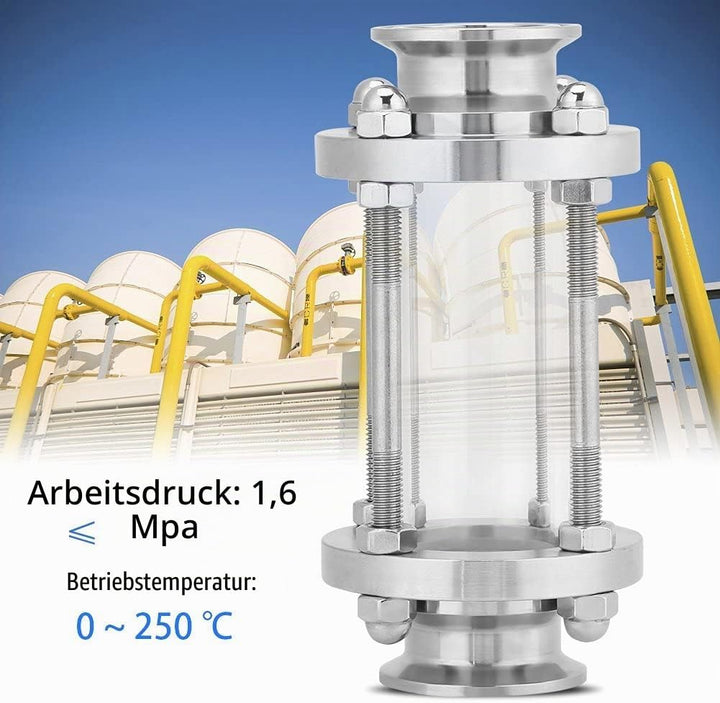 Sanitary In-Line Schauglas Tri Clamp 38Φ Sanitärglas Edelstahl