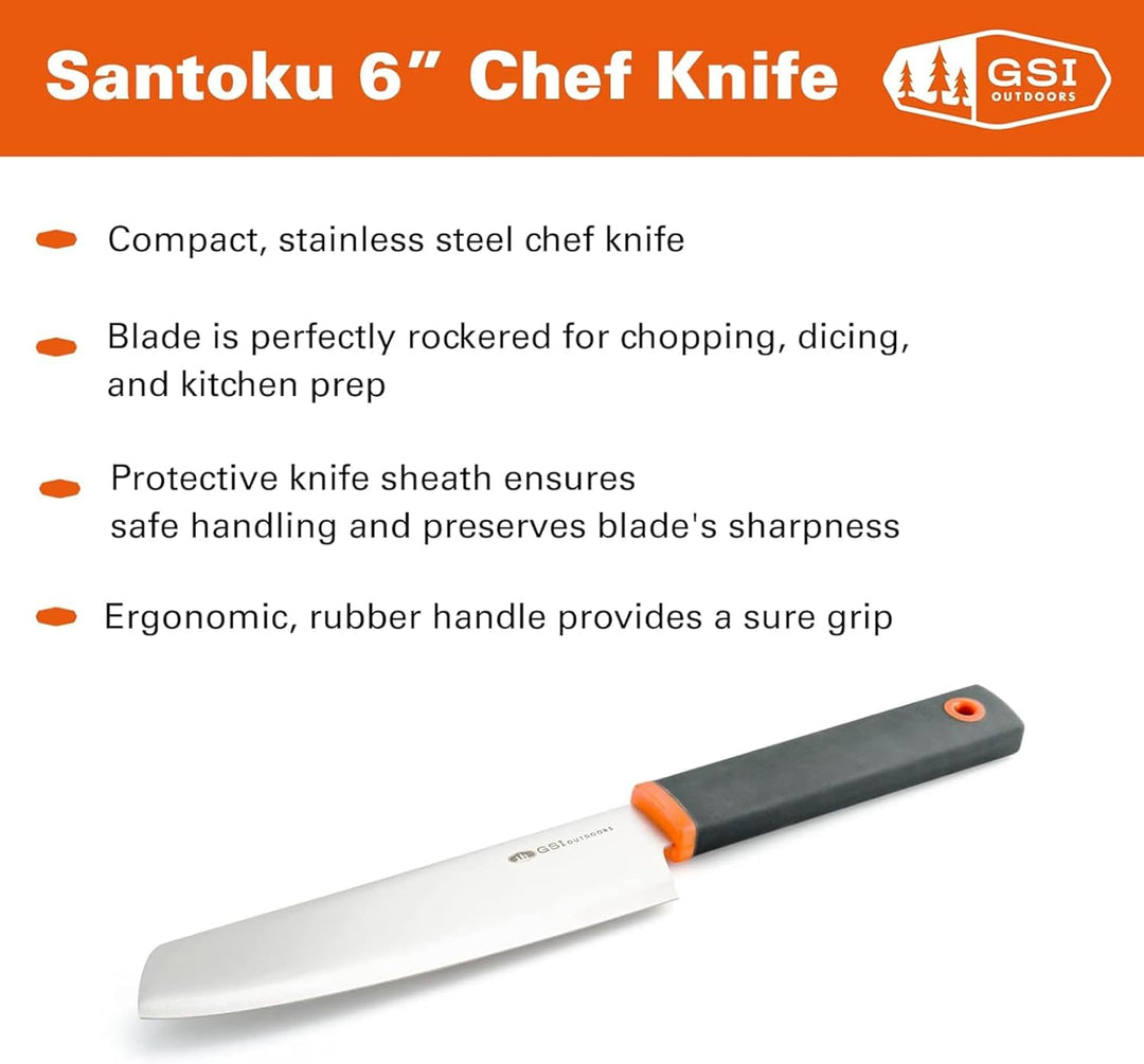 GSI Outdoors SANTOKU Messer, Unisex, Erwachsene, mehrfarbig, Einheitsgrösse