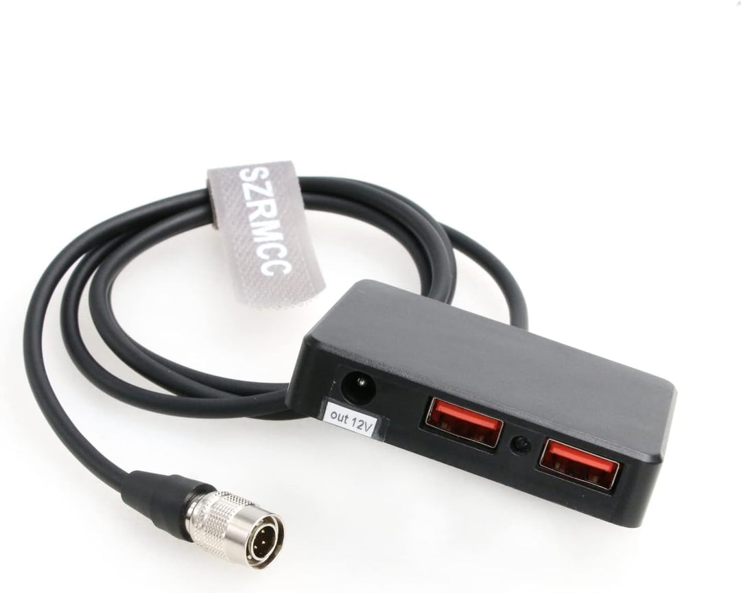 SZRMCC Audioroot Hawk-Woods DV-SQN4S Hirose 4-Pin auf Dual USB QC3.0 5V 3A Schnellladekabel für Hand