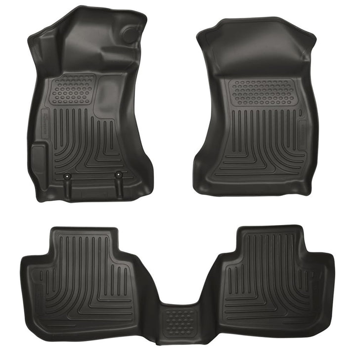 Husky Liners Weatherbeater Serie | Bodeneinlagen für Vorder- und 2. Sitz – Schwarz | 99881 | passend