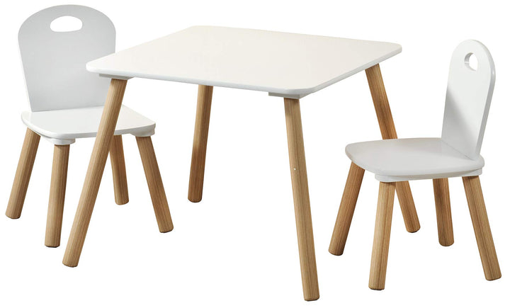 Kesper| Kindertisch mit 2 Stühlen, Material: Faserplatte, Masse: 55 x 55 x 45 cm, Farbe: Weiss | 177