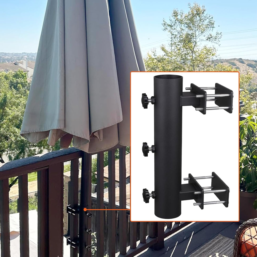 VANROUG Strapazierfähiger Sonnenschirmhalter, Terrassen-Schirmständer, Schirmständer, Bank, Buddy, S