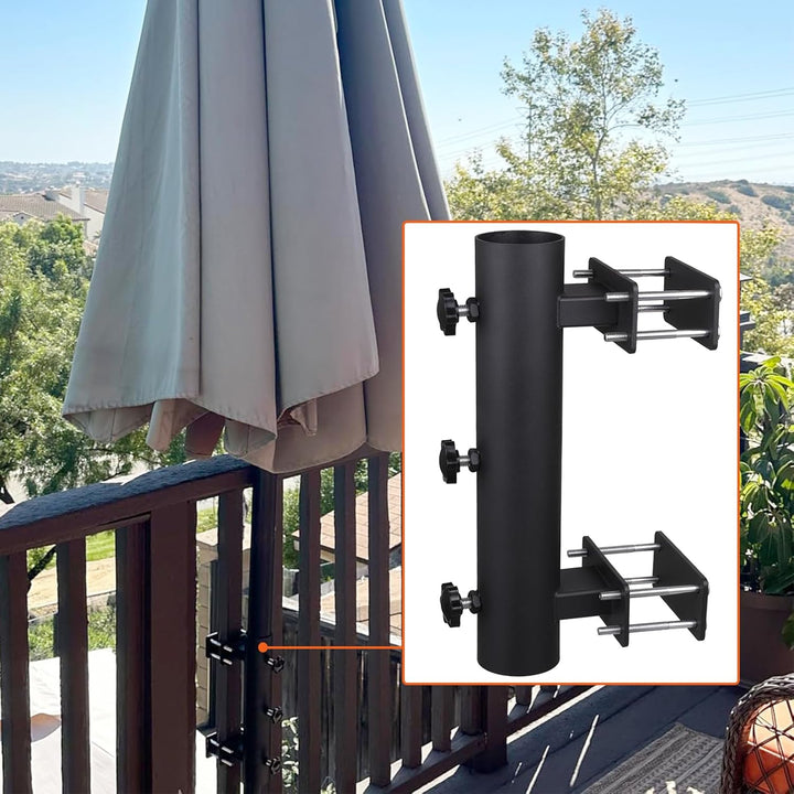 VANROUG Strapazierfähiger Sonnenschirmhalter, Terrassen-Schirmständer, Schirmständer, Bank, Buddy, S