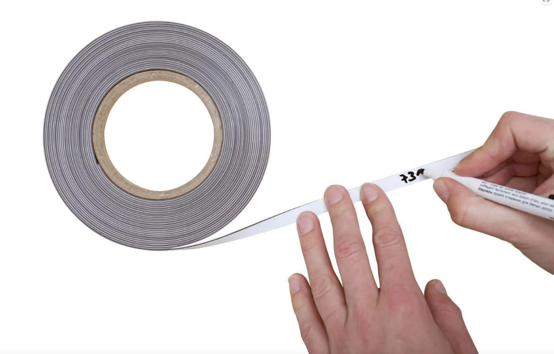 MAUL Kennzeichnungsband 50mm x 1mm | Beschriftbares Band mit magnetischer Rückseite | Vielseitig anw