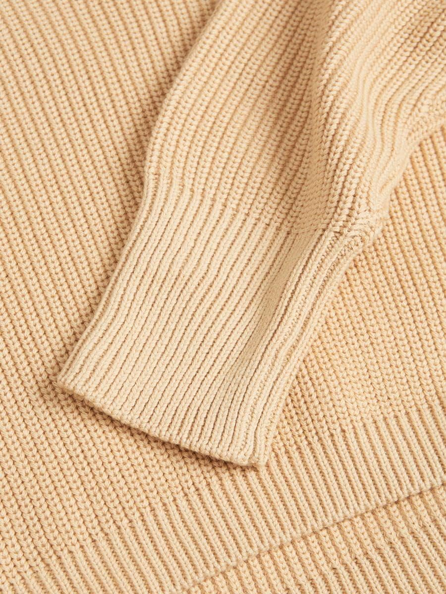 JJXX Damen Jjxx Jxcarlota Ls Twist Cropped Cn Knit Pullover L Beige, L Beige