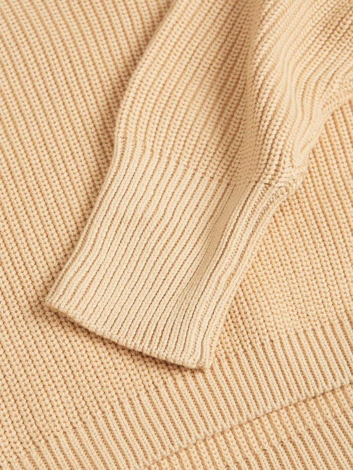 JJXX Damen Jjxx Jxcarlota Ls Twist Cropped Cn Knit Pullover L Beige, L Beige