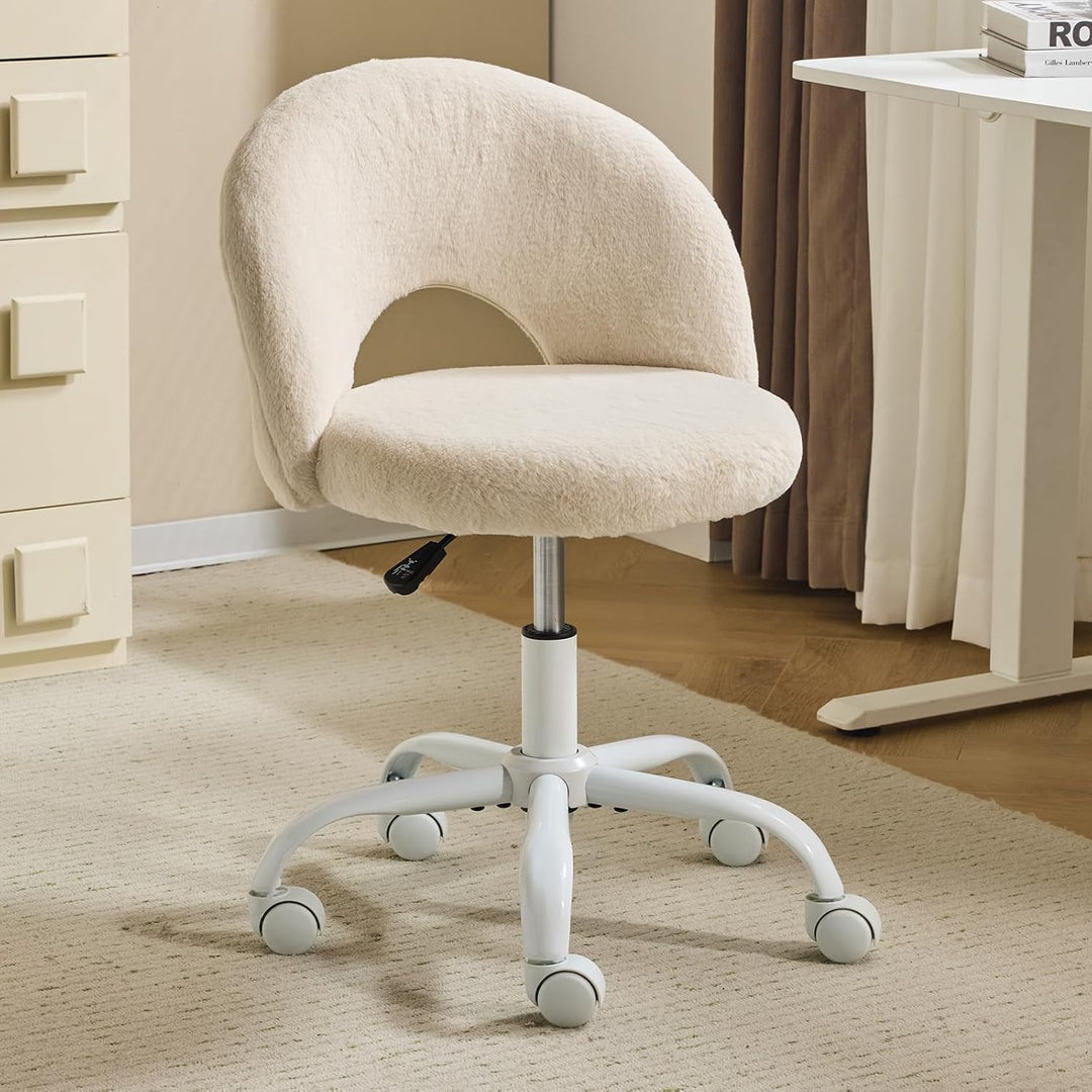 Bonnlo Homeoffice Stuhl, Schreibtischstuhl, Schminktisch Stuhl, Bürostuhl ohne Armlehnen, Drehstuhl