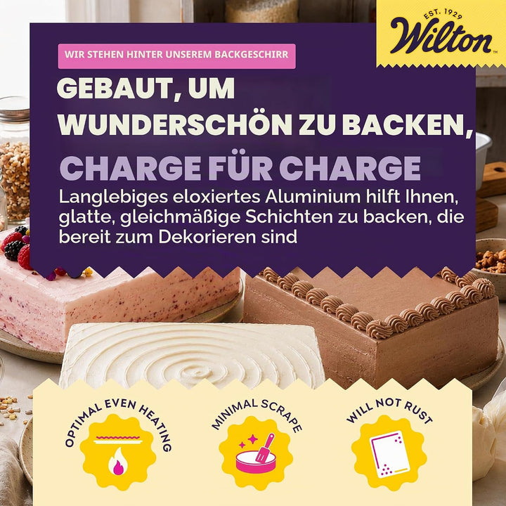 Wilton Performance Pans Quadratische Backform, 25,4 x 5 cm 10 25,4 cm (10 Zoll), Quadrat Pfanne, 10