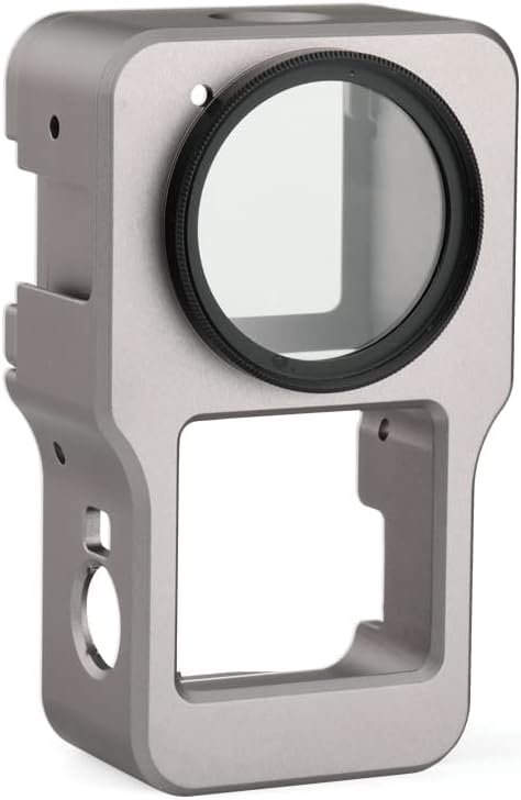Honbobo Metall Cage Käfig für DJI Action 2, Schutz Rahmen Gehäuse + UV Filter + Base Adapter für DJI