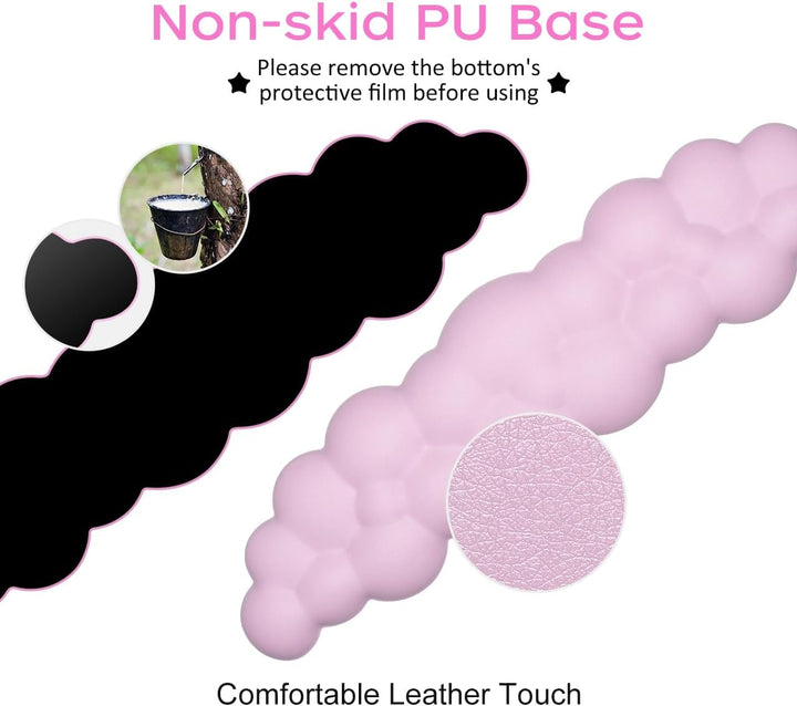 JIKIOU Tastatur-Handgelenkauflage in Wolkenform, mit rutschfester PU-Basis, bequemer Memoryschaum, f