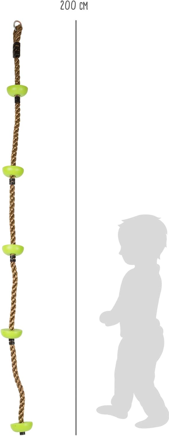 small foot Kletterseil Himmelsstürmer, wetterfestes Material, mit Sicherungshaken und Trittflächen,