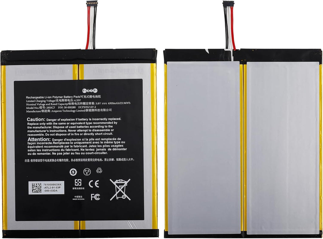 SwarKing Ersatz Akku Kompatibel mit HD 10.1 9th,M2V3R5,58-000280,2955C7 with Toolkit