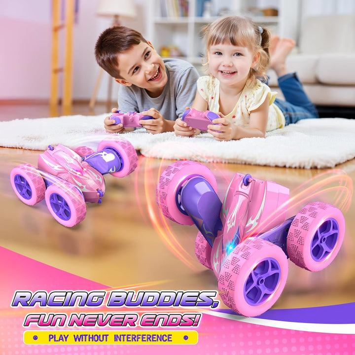 Dreamlandia Ferngesteuertes Auto, 2,4GHz RC Auto Weihnachten Geschenk Mädchen 3-9 Jahre, 360° Flip,