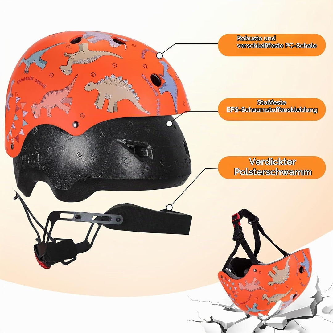 Kinderhelm 2 3 4 5 Jahr Jungen Mädchen | Kinder Fahrradhelm Skateboard Klettern Scooter Laufrad | Gr