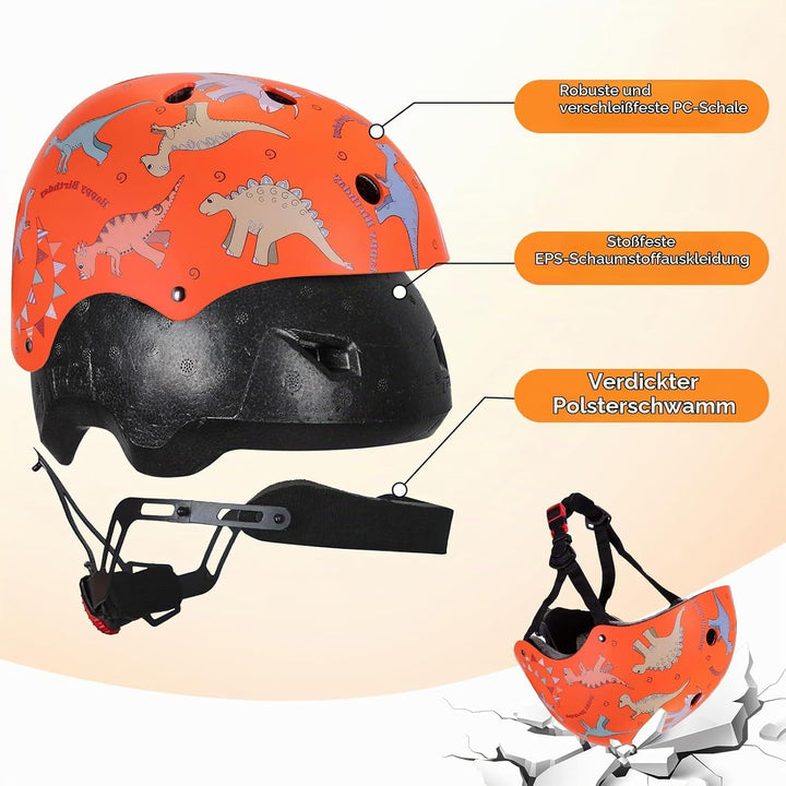 Kinderhelm 2 3 4 5 Jahr Jungen Mädchen | Kinder Fahrradhelm Skateboard Klettern Scooter Laufrad | Gr