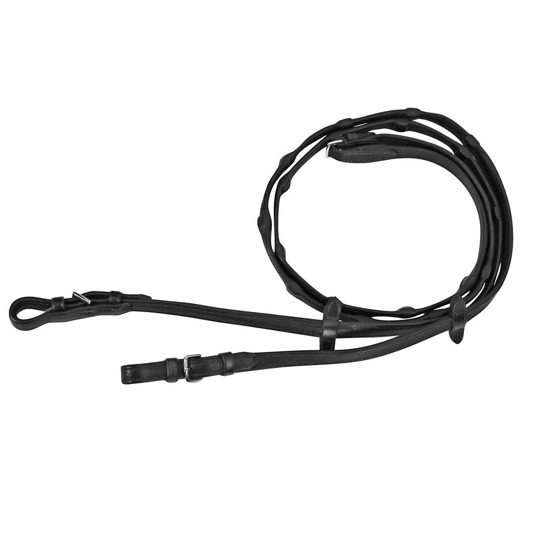 Schockemöhle Sports Zügel DURASOFT REINS nylonverstärkt, 16mm oder 18mm Breite 16mm Schwarz, Schwarz